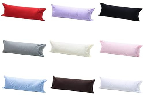 KARKARM Easycare Plain Dye Extra Large Bolster Pillow Case 6ft – Full Body Pillow Cover for Super King Bed – Multipurpose Long Bolster Body Pillow Cases 72 x 19, White