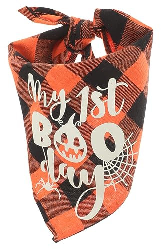 MERRYHAPY Decorative Dog Bandana Mit Halloween-Muster Halstuch Für Haustiere Leuchtendes Design Für Hunde Und Katzen Für Partys Und Fotoshootings