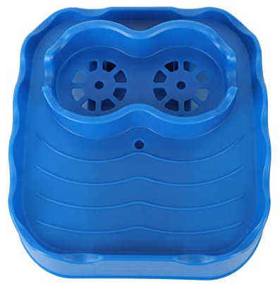 MUNEFE Hot Tub Table Tray, Anti Slip Adjusted Hot Tub Side Table, Nonslip Drink Caddy with Drain Holes for Swimming Pools SPA Bathtub (Blue)