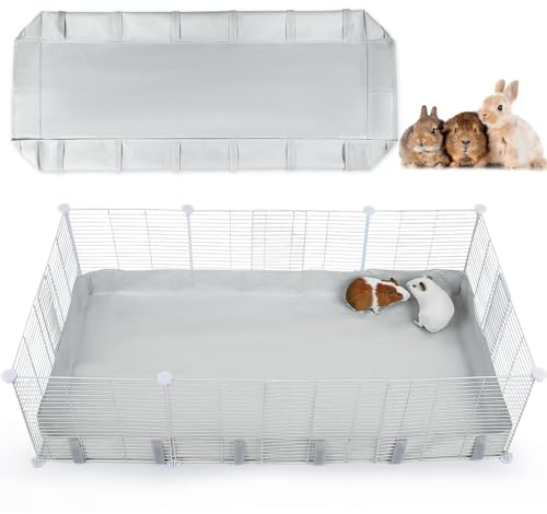 Hedgeink Meerschweinchen Käfigeinlage wasserdicht mit Klett – Wiederverwendbare Kaninchen Unterlage mit Tarp-Boden für C&C Käfig, geeignet für Meerschweinchen, Hamster, Kaninchen – ohne Käfig