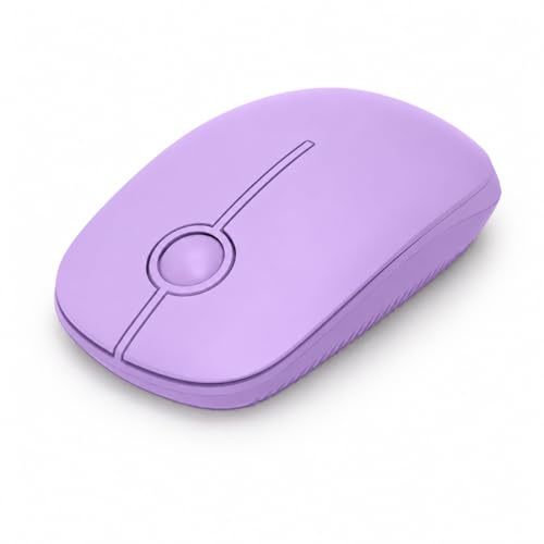 Seenda Wireless Mouse, Silent with 2.4G USB Receiver, Purple | 18-Month Battery Life, 1600 DPI Optical Tracking, Ambidextrous, Portable for Laptop/PC/Computer/Notebook