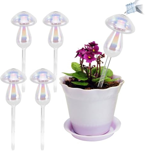 COZHYESS 4 Stück Pflanzenbewässerungskugeln, Farbe Glas Dosierte Selbst bewässerungskugeln Pflanzen, Wasserspender für Pflanzen, bewässerungsgeräte für den Innen- und Außenbereich, Hausgarten