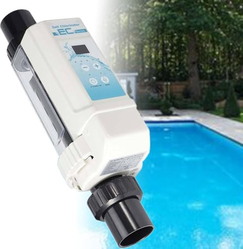 Nicvrea Générateur de Chlore au Sel Électrolyseur Chlorateur au Sel de Piscine pour Piscine à Débordement Spas,20g/h