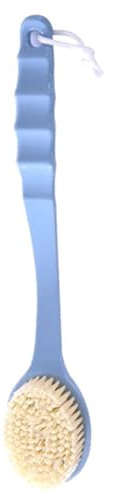 Ryggborste 2 st rygg kropp bad dusch rengöringsborstar badborste långt handtag exfolierande skrubba hud masserare exfoliering badrumsborste (blå)