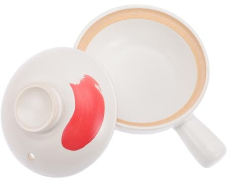 KICHOUSE Cacerola de Barro Multifuncional Olla para Sopa 2.5L Cerámica Antiadherente para Cocinas de Gas Utensilios de Cocina Prácticos