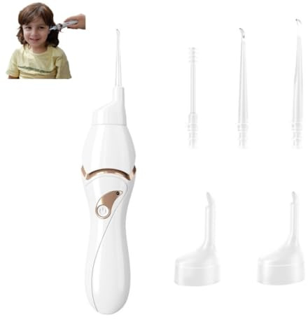 OROclear Ohrenschmalz-Sauger, Podomax Oroclear Ohrenschmalz-Reiniger, Invincible Ear-staubsauger, Schonend und schmerzfrei Ear Cleaner mit 2 Wiederverwendbaren Silikonaufsätzen (Weiß-3.0)