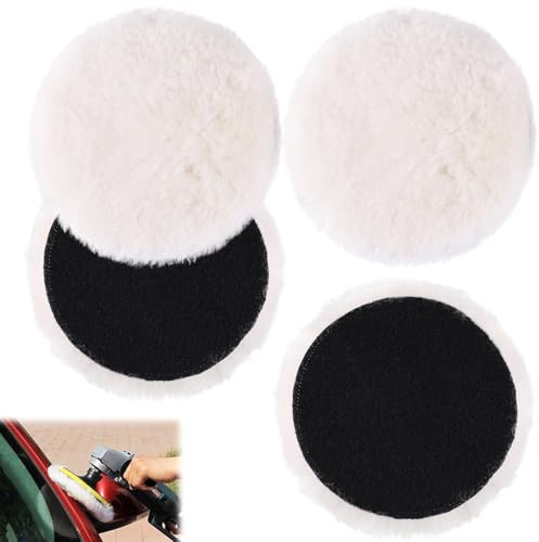 4 Pezzi 125mm Tamponi Lucidatura Auto con Sistema a Strappo, Kit Dischi Lucidare con Levigatrici Rotorbitali, Cuscinetti per Lucidare, Vetro, Plastica, Metallo, Pietra, Auto e Carrozzeria