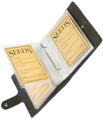 Zqxnt Scatola organizer multiuso per semina, con 50 buste personalizzabili e interno adatto per collezionisti e accessori da giardinaggio