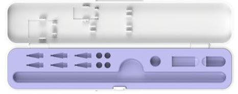 TQUXNGA Durability Storage Container for Pencil 1/2/3 Digital Pen Accessories Including Nibs Adapters and Charging Cables Holder Antidrop Pencil Accessories Box, violett