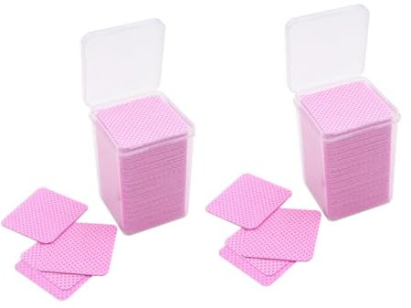 Hohopeti Lingettes Nettoyantes pour Ongles 400 Pièces Format Compact Non Pelucheuses Jetables pour Manucure Usage Professionnel et Domicile Nettoyage Vernis à Ongles et Colle