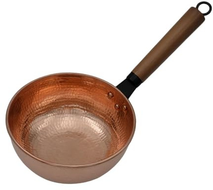 Ailan Pentola per il latte, pentola per il riscaldamento, per pentole, per induzione, in rame per preparare facilmente noodles o porridge per la colazione, bobina per padella in rame, Fondo tondo