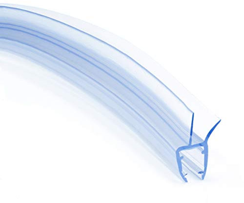 DQ-PP Duschdichtung 60cm | Dichtung für 6mm – 8mm Glastür Stärke | UKG13 | Wasserablaufprofil Wasserabweisprofil | Duschkabinen Duschabdichtung Duschwand | Ersatzteile für Duschkabine | Transparent