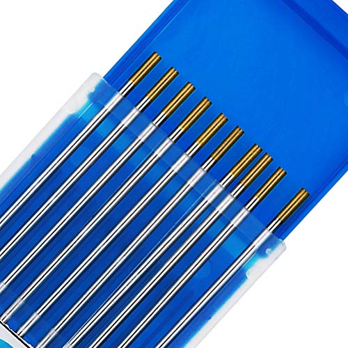 TEN-HIGH WIG-Schweißen Wolframelektroden 1,5% Lanthane WL15 (Gold), 3,2 mm x 175 mm, 10 Stück pro Packung