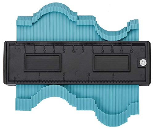 Dima fori legno Calibro di Profilo in Plastica,4.7 pollici/120 mm Calibro per Profili Duplicatore Strumento Contorno di piastrellatura per condotti in plastica, avvolgimento tubi, telai circolari