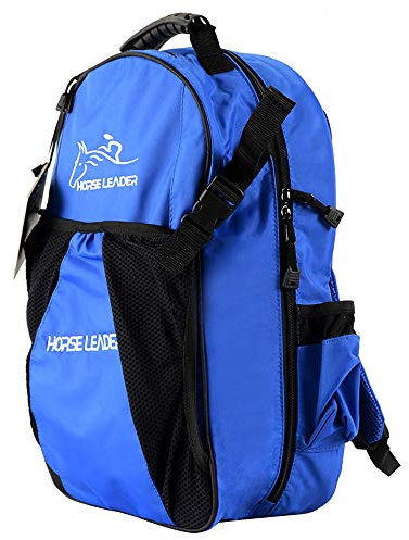 Sport Tent Professionelle Helmtasche Stiefeltasche Reitstiefeltasche Reitsport Rucksack mit Hutfach Kombitasche Eltern-Kind (Kinder Edition, Blau)
