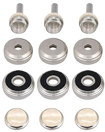 BQLZR Trompete Kolben Ventil Finger Knopf Set ABS Schnalle mit Filz 2.3x0.84cm
