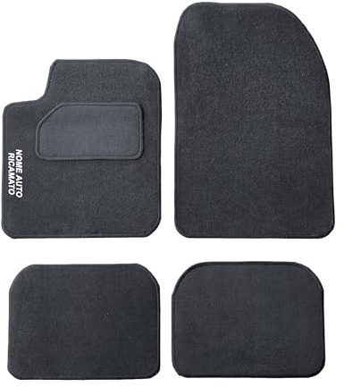 Auto Accessori Lupex Auto-Fußmatten-Set, kompatibel mit Matiz, Fußmattenset personalisiert mit gesticktem Autonamen, Teppichmaterial, mit Fallschutz, Komplettset für Vorder- und Rückseite