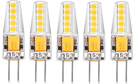 I-SHUNFA Confezione da 5 lampadine a LED G4 bianco naturale 4000K AC/DC 12V 3W 200LM sostituzione lampadine alogene g4 20w Non dimmerabile senza sfarfallio lampada base pin lampadina a led