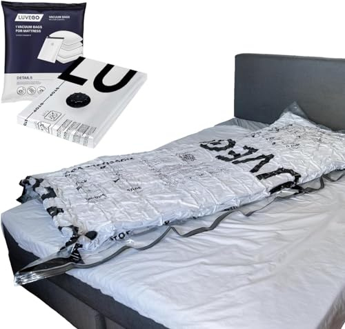 Luvego Sacco Sottovuoto - 1 Pack XXL, 1x Jumbo, Per Materassi, Sacchi Sottovuoto Piumoni, Adatto per la conservazione a lungo termine