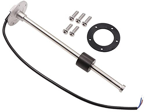 ELING Sensor de nivel de líquido de agua y combustible, señal de 240-33 ohmios, emisor de montaje de 5 agujeros para medidor de nivel de combustible, indicador de nivel de tanque de agua (400 mm)