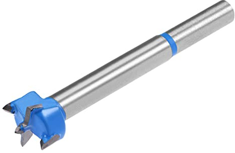 QUARKZMAN Forstner Bohrer Blau Grau 17mm 1 Stück | Wolframkarbid Holzlochsäge Schnecken Öffner für Möbel Kunststoff Türscharnier