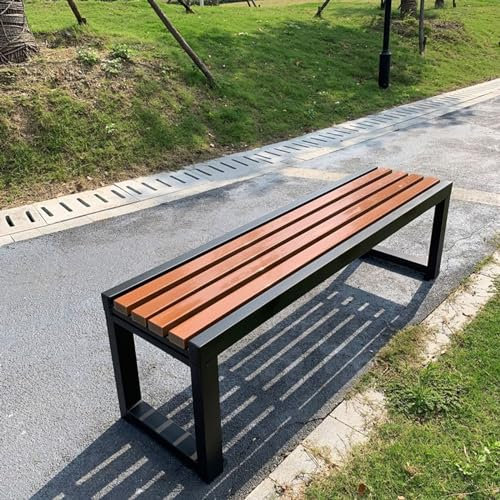 Gartenbank Holz Holzbank wetterfest | Für 2 bis 3 Personen | Parkbank aus Massivholz | Sitzbank 500 kg belastbar| Balkonbank Bank für Balkon Terrasse & Garten inkl ( Color : Teak , Size : 100cm/39.3in