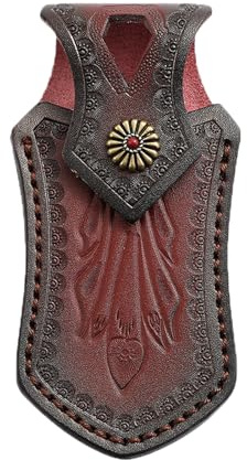 Vastsea Messerscheide, Feste Klingenmesserscheide, Mtertasche Leder, für kleine Messer, Klappmesser, geeignet für Camping, Bergsteigerabenteuer