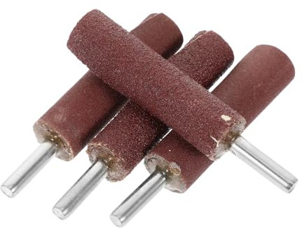 iplusmile 4 Stück Schleifkopf Aus Schleifgewebe Schleifhülsen Werkzeug Schleifscheiben Portierungskopf Klappenrad Lamellenschleifscheibe Schleiflamellenrad Schleifkegel Brown Eisen
