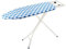 Folding Ironing Board with Iron Rest, 90x30CM Dual Height 60-80CM Non Slip Feet Strong Frame, Lightweight Collapsible Large Foldable Iron Board with Cotton Cover Easy to Fold Suitable for Small Spaces