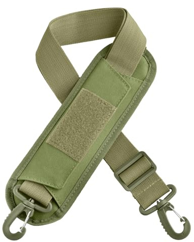 TRIWONDER Axelrem justerbar väska rem ersättning för handväska crossbody väska med plastklämmor (grön)