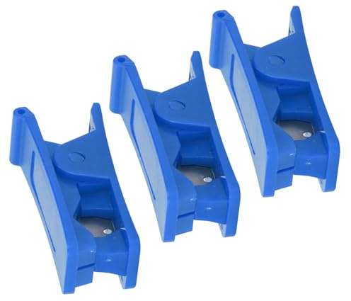Tagliatubi Professionale 1/8 a 3/4 Pollici per Tubi in Acciaio Inossidabile PVC Nylon PU - Lama in PTFE, 3 Pezzi (BLU)