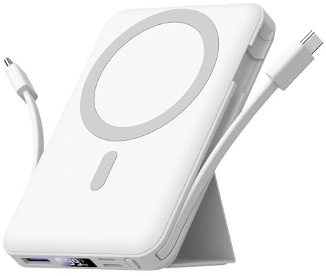 Azmuth para Magsafe Powerbank, 10000mAh Magnético Bateria Externa Carga Rapida, Inalámbrico Cargador Bateria Portátil Power Bank con Pantalla LED USB-C para iPhone 17/16/15/14/13/12/Pro/Pro MAX