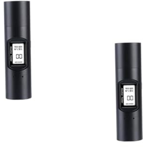 Beavorty 2 Sätze Auto Alkoholtestgerät Aluminiumlegierung Autobedarf Handalkoholtester Aluminiumlegierung Schwarz