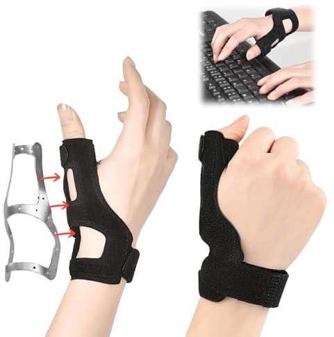 2 Pcs Daumenbandage Rechts, Daumenbandage Links, Daumensattelgelenk Bandage, Bequem und Atmungsaktiv, Langlebig und Verstellbar für Arthritis, Sehnenentzündung, Weichteilverletzungen, Verstauchungen