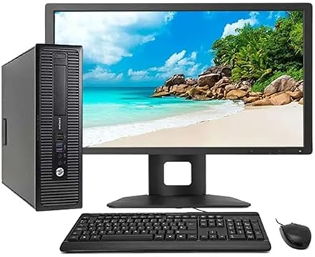 HP ELITEDESK 800 G1 SFF i5-4570 8GB RAM 240GB SSD + 500GB HDD Windows 11 con Pantalla 24 + Teclado y Ratón Incluidos Ideal para Oficina (Reacondicionado)