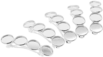 Amagogo 5 uds., pinzas para el pelo para mujer, elegante bandeja con bisel, horquillas, fabricación de joyas para regalo, informal, argén