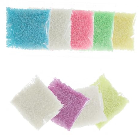 Ipetboom Leuchtender Sand 9 Farben Fluoreszierendes Glow in The Dark Pulver Selbstgemacht Wunschflaschenfüllung Bastelset Für Kinder Und Dekoration