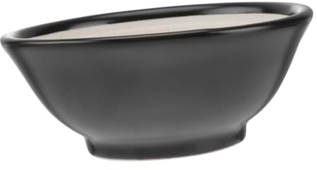 Amosfun Tazón de Molienda Diseño Resistente Adecuado para Uso en Hogar y Hotel de Cerámica Japonesa Negro Estilo Japonés para Cocina y Restaurante