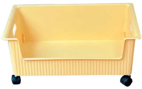 WEKAMOS Organizer per Libri Studenti con Ruote Contenitore in Plastica Resistente e Dormitorio Scatola Portaoggetti con Capacità e Design per Ordine Efficiente
