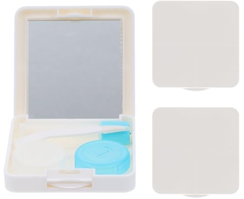 HANABASS 3 Sets Portable Eye Contact Lens Companion Box for Travel of Small Contact Lens Holder Box DIY Design Storage