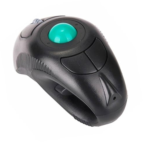 Gadpiparty Kabellose Trackball-Maus mit Daumensteuerung, 2,4 GHz tragbare USB-Port-Maus für Laptop, Delfin-Design mit 1000 dpi und komfortabler Bedienung