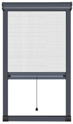 Custom-made Window Screens - Retractable Fly Screens for Windows, Roll-up Bug Bee Mosquito Net Insect Screen Window Roller Blinds Aluminum Alloy Frame