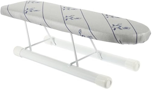 Générique Mini Table à Repasser Pliable Argentée pour Chemises et Pantalons, Design Compact Support Stable et Base Antidérapante, pour Repassage à Domicile