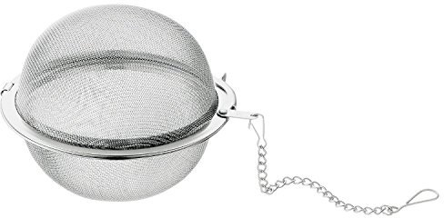 WMF Gourmet Teesieb 6,5 cm, Teekugel mit Kette, Teeei, Gewürzsieb, Gewürzei, Cromargan Edelstahl poliert, spülmaschinengeeignet