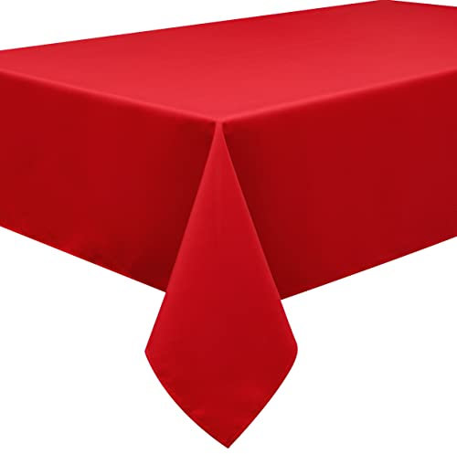 Qualitäts Tischdecke Textil Eckig 140 x 180 cm, Farbe wählbar Rot