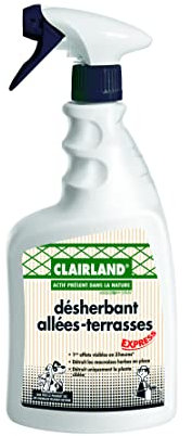 CLAIRLAND Désherbant Allées, Terrasses - Actif présent dans la Nature - Prêt à l'emploi 900 ML