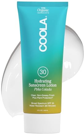 COOLA Organic Sunscreen SPF 30 Sunblock Body Lotion, Dermatologist Tested Skin Care for Daily Protection, Vegan and Gluten Free, Piña Colada, 5 Fl Oz