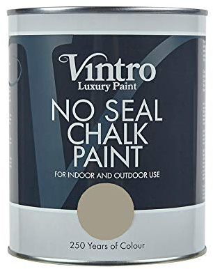 Vintro | No Seal Chalk Paint | Interior & Exterior Use | Furniture | Walls | Wood | Metal | 1 Litre (Stonebreaker)