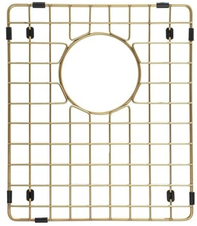 Starstar Sinks Protector Matte Gold 304 Stainless Steel Kitchen Sink Bottom Grid, Rack (13 L x 15 W)