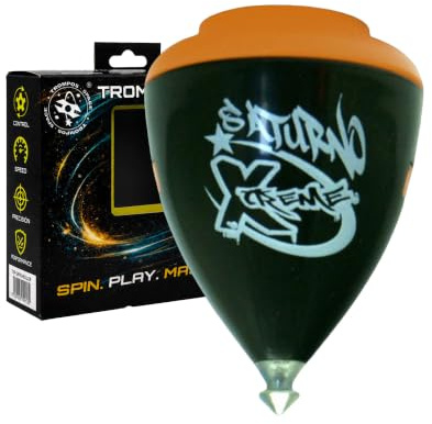 SPACE TROMPOS - Saturno Xtreme Roller, Color Negro, con Cuerda y Packaging